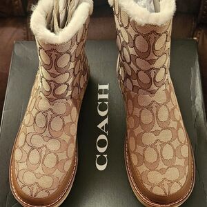 Coach Tan and Brown Boots